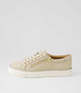 Pamela Xf Almond Leather Sneakers by Ziera at Ziera NZ