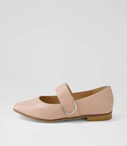 Okla Xf Blush Leather Flat Shoes by Ziera at Ziera NZ