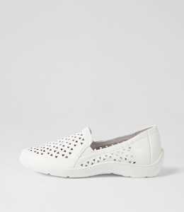 Wavada Xf White Leather Loafers by Ziera at Ziera NZ