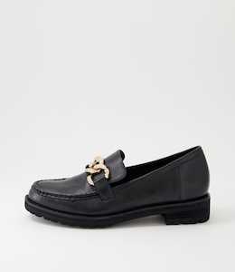 Misima W Black Leather Loafers by Ziera at Ziera NZ