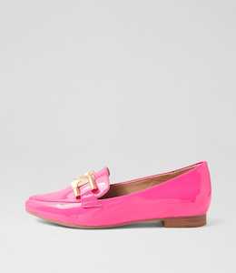 Loopie W Hot Pink Patent Leather Loafers by Ziera at Ziera NZ