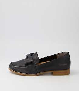 Tarnow Xf Black Leather Loafers by Ziera at Ziera NZ