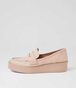 Shoe: Zulie W Nude Leather Loafers by Ziera at Ziera NZ