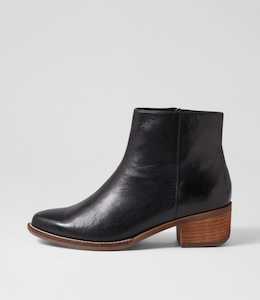 Elmer Xf Black Leather Ankle Boots by Ziera at Ziera NZ