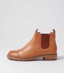 Miscoti W Tan Leather Chelsea Boots by Ziera at Ziera NZ