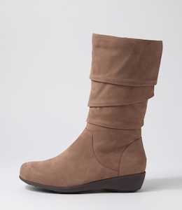 Seattle Xf Taupe Tumble Nubuck Calf Boots by Ziera at Ziera NZ