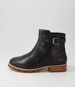 Misael W Black Leather Ankle Boots by Ziera at Ziera NZ