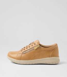 Solar Xf Cappuccino Leather Sneakers by Ziera at Ziera NZ