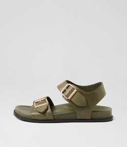 Hastice W Olive Leather Sandals by Ziera at Ziera NZ