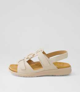 Brisa Xw Almond Leather Sandals by Ziera at Ziera NZ