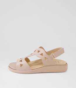 Islando W Blush Leather Sandals by Ziera at Ziera NZ