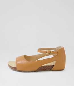 Mivory Xw Dark Tan Leather Sandals by Ziera at Ziera NZ