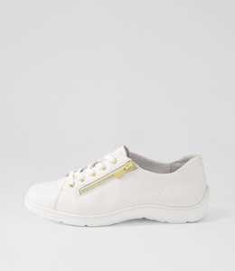 Wemmer Xf White Leather Sneakers by Ziera at Ziera NZ