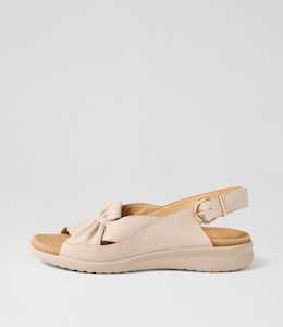 Bari Xw Almond Leather Sandals by Ziera at Ziera NZ