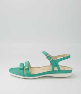 Breeze W Light Emerald Leather Sandals by Ziera at Ziera NZ