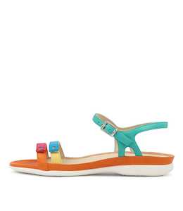 Breeze W Bright Multi Leather Sandals by Ziera at Ziera NZ