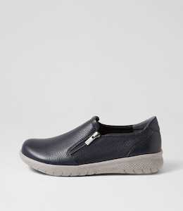 Senan Xf Ink Tumble Leather Flat Shoes by Ziera at Ziera NZ