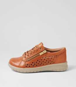 Shovo Xf Tan Leather Sneakers by Ziera at Ziera NZ