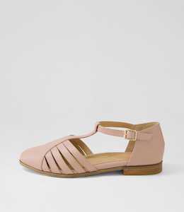 Orvies Xw Blush Leather Flat Shoes by Ziera at Ziera NZ