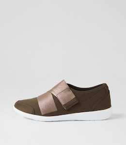 Urban Ff Khaki Pewter Neoprene Sneakers by Ziera at Ziera NZ