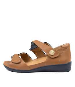 Doxie W Navy-tan Leather by Ziera at Ziera NZ