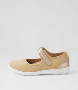 Ushery Xf Latte Champagne Neoprene Sneakers by Ziera at Ziera NZ