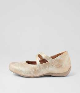 Xray W Smudge Metal Leather Flat Shoes by Ziera at Ziera NZ