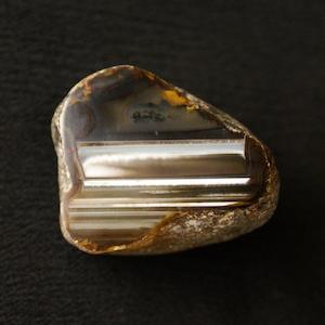 Agate: Incredible waterline, Black, Grey and White Agate