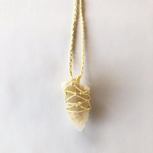 Spirit Quartz Necklace in Macramé Wrap