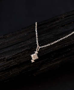 Indie Necklace - 925 Sterling Silver, Peach Zircon