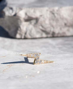 Zap Single Stud - 9k Yellow Gold, Diamond