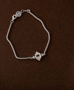 Reya Bracelet - 925 Sterling Silver, White Topaz