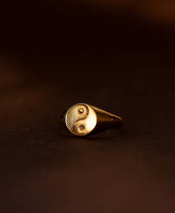 Jewellery manufacturing: Yin Yang Ring  - 22k Gold Vermeil