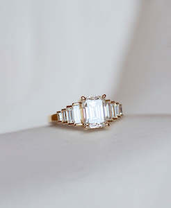 Fides Engagement Ring - 18k Yellow Gold, Emerald Cut Diamond 2.0 carat