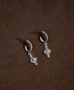 Indie Earrings - 925 Sterling Silver, Peach Zircon