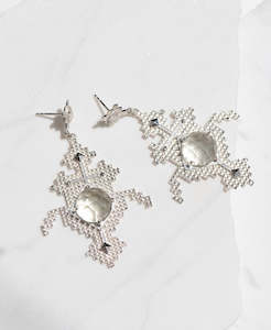 Jewellery manufacturing: Apu Earrings - 925 Sterling Silver, Green Amethyst