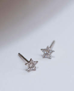 Alcyone Diamond Studs - 9k White Gold, Diamond