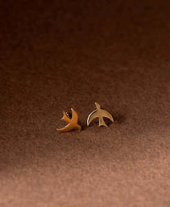 Moonbird Studs - 22k Gold Vermeil