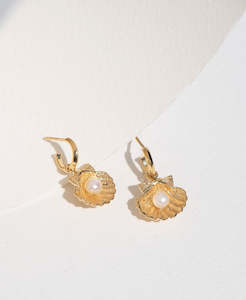 Camino Pearl Earrings - 22k Gold Vermeil, Pearl