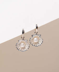 Camino Pearl Earrings - 925 Sterling Silver, Pearl