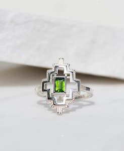 Munay Ring - 925 Sterling Silver, Chrome Diopside