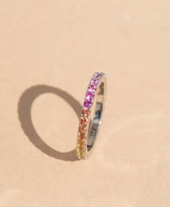 Rainbow Sempera Band 2mm - Platinum, Sapphire