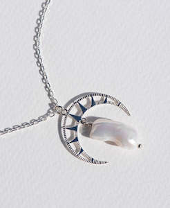 Radiant Necklace - 925 Sterling Silver, Pearl