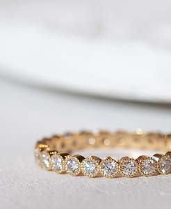 Together Band 2mm - 18k Yellow Gold, Diamond