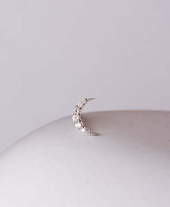 Luna Stud - 9k White Gold, Diamond