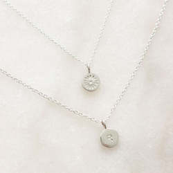 Reversible Daisy Letter Necklace