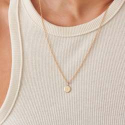 Yellow Gold Letter Necklace