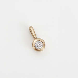 Round Diamond Pendant Charm