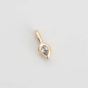 Pear Diamond Pendant Charm