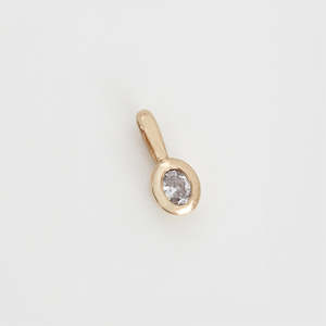 Oval Diamond Pendant Charm